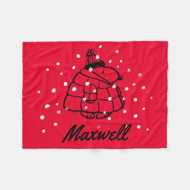 Peanuts | Warm & Cosy | Add Your Name Fleece Blanket (Front (Horizontal))