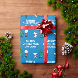 Peanuts Warm Wishes Add Your Name Wrapping Paper
