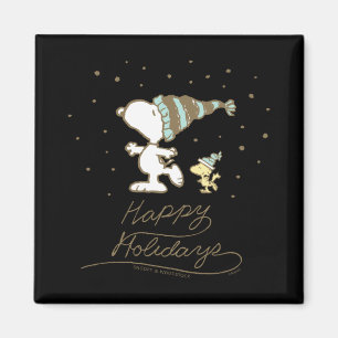 Peanuts Winter Skating Magnet