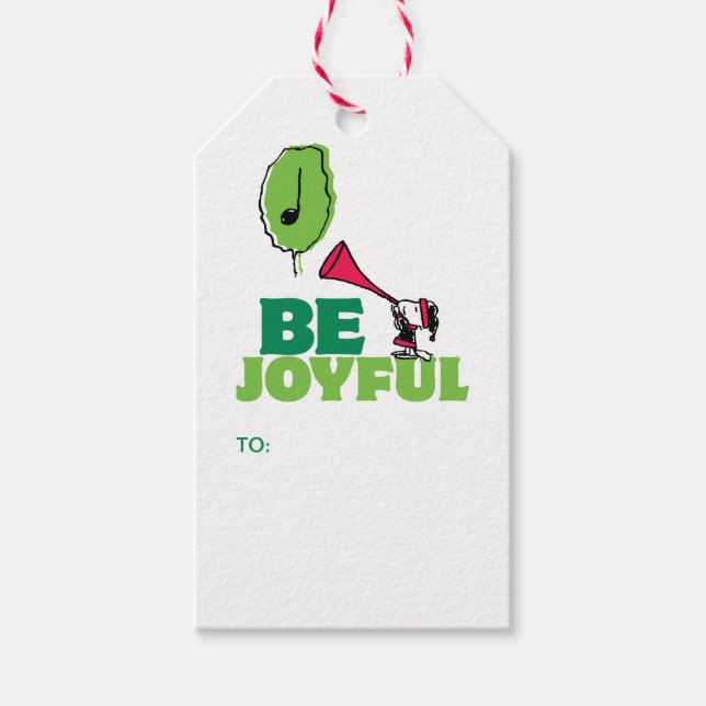 Peanuts | Woodstock Be Joyful Gift Tags (Front)