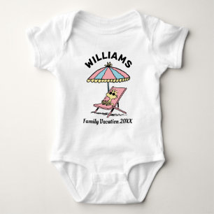 Peanuts   Woodstock Beach Family Vacation Baby Bodysuit