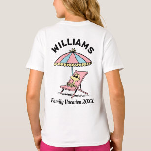 Peanuts Woodstock Beach Family Vacation T-Shirt