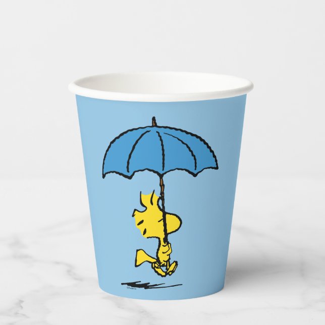 Peanuts | Woodstock Blue Umbrella Paper Cups (Front)