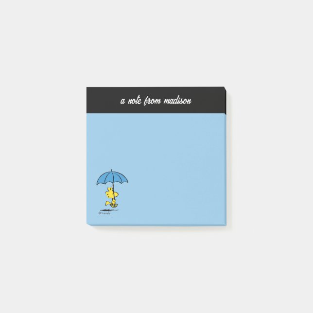 Peanuts | Woodstock Blue Umbrella Post-it Notes (Front)