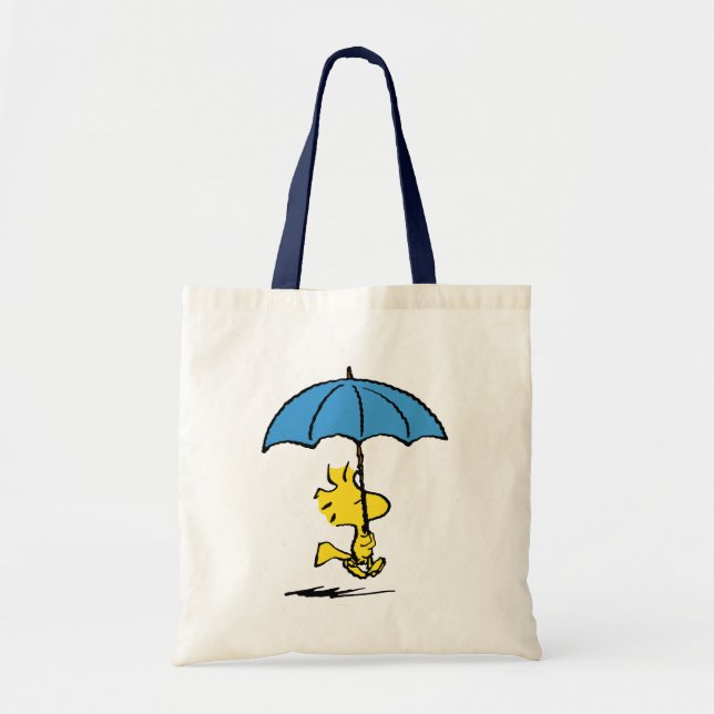 Peanuts | Woodstock Blue Umbrella Tote Bag (Front)