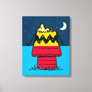 Peanuts   Woodstock Camping Half & Half Canvas Print