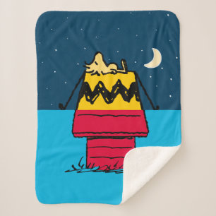 Peanuts   Woodstock Camping Half & Half Sherpa Blanket