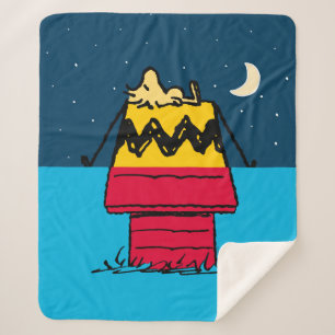 Peanuts   Woodstock Camping Half & Half Sherpa Blanket