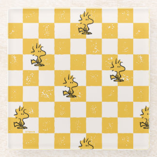 Peanuts | Woodstock Chequered Flag Glass Coaster