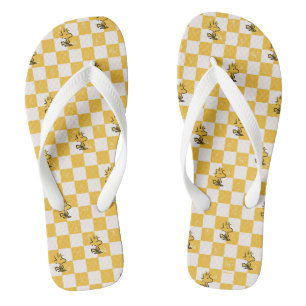 Peanuts   Woodstock Chequered Flag Jandals