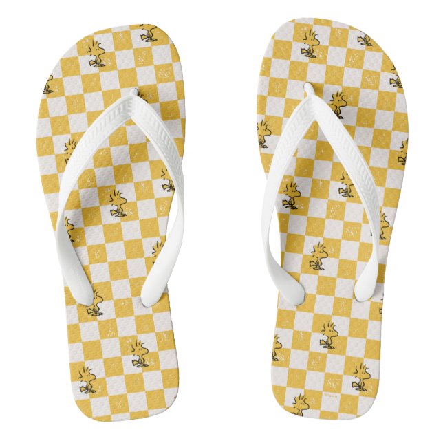 Peanuts | Woodstock Chequered Flag Jandals (Footbed)