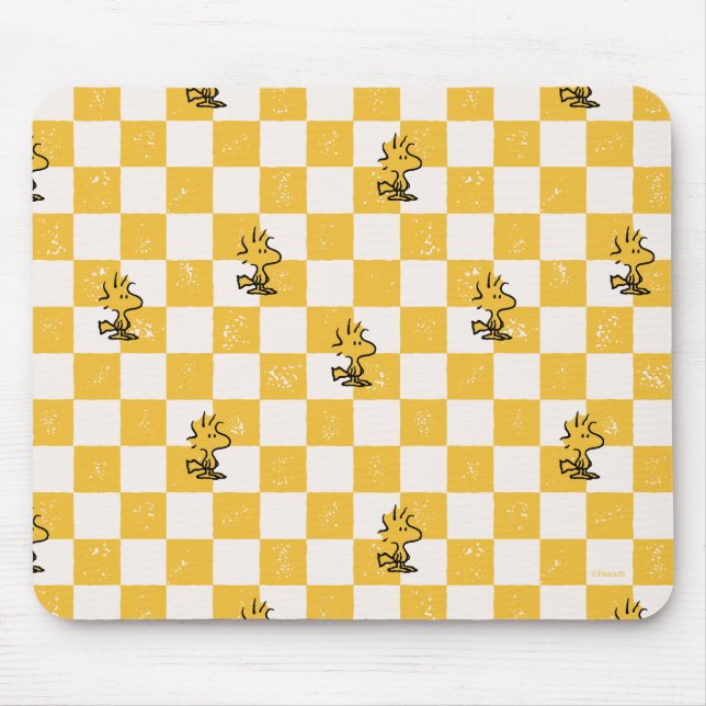 Peanuts | Woodstock Chequered Flag Mouse Pad (Front)