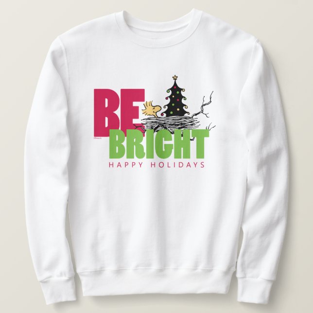Peanuts | Woodstock Christmas Be Bright Sweatshirt (Design Front)