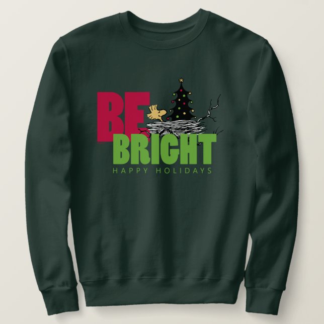 Peanuts | Woodstock Christmas Be Bright Sweatshirt (Design Front)