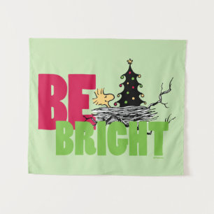 Peanuts   Woodstock Christmas Be Bright Tapestry