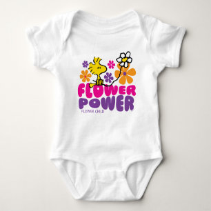 Peanuts   Woodstock Flower Power Baby Bodysuit