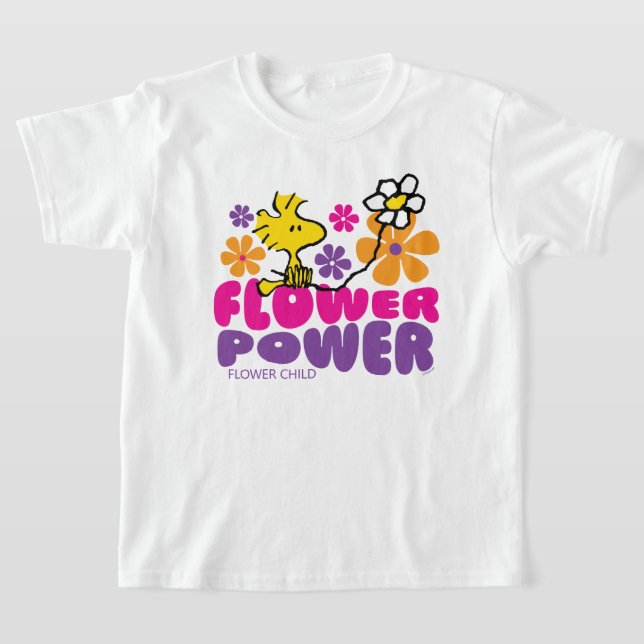 Peanuts | Woodstock Flower Power T-Shirt (Laydown)