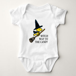 Peanuts   Woodstock Halloween Witch Baby Bodysuit