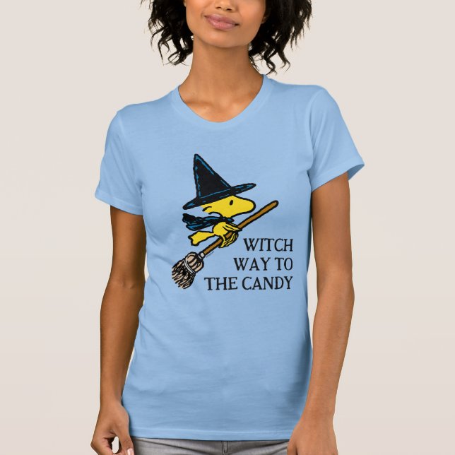 Peanuts | Woodstock Halloween Witch T-Shirt (Front)