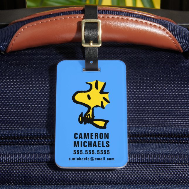 Peanuts | Woodstock Looking Ahead Luggage Tag (Front Insitu 2)