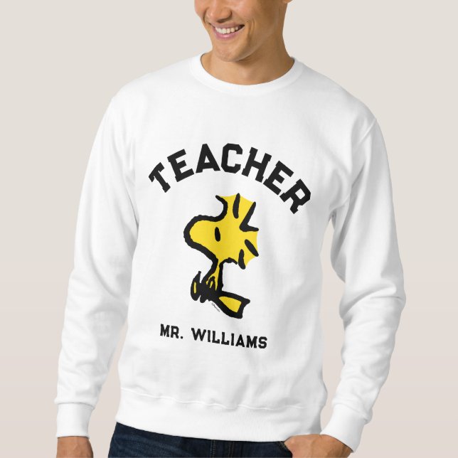Peanuts | Woodstock Looking Ahead Teacher Sweatshirt (Front)
