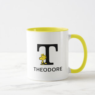 Peanuts   Woodstock Name & Monogram T Mug