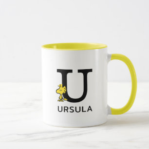 Peanuts Woodstock Name & Monogram U Mug