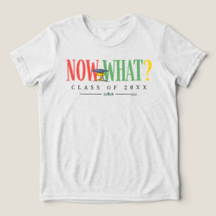 Peanuts Woodstock Now What Graduation Funny Quote Tri-Blend Shirt