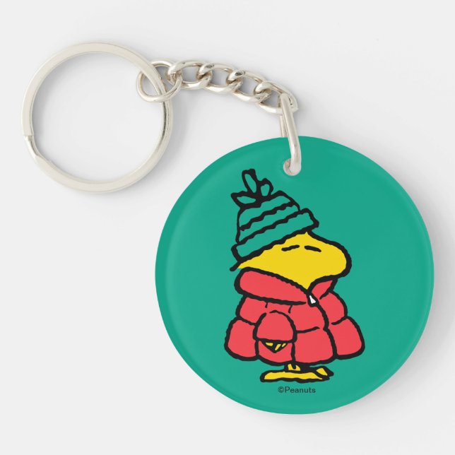 Peanuts | Woodstock Puffy Winter Jacket Key Ring (Front)