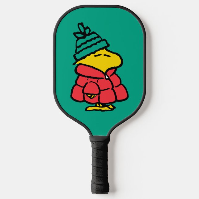 Peanuts | Woodstock Puffy Winter Jacket Pickleball Paddle (Front)