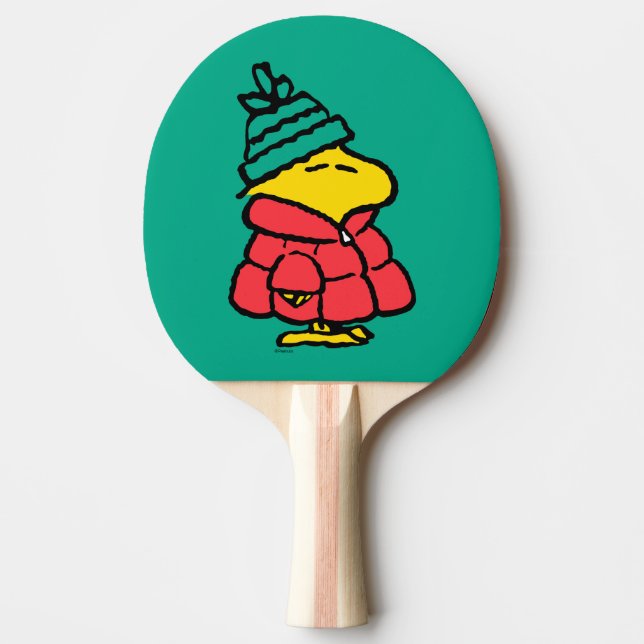 Peanuts | Woodstock Puffy Winter Jacket Ping Pong Paddle (Front)