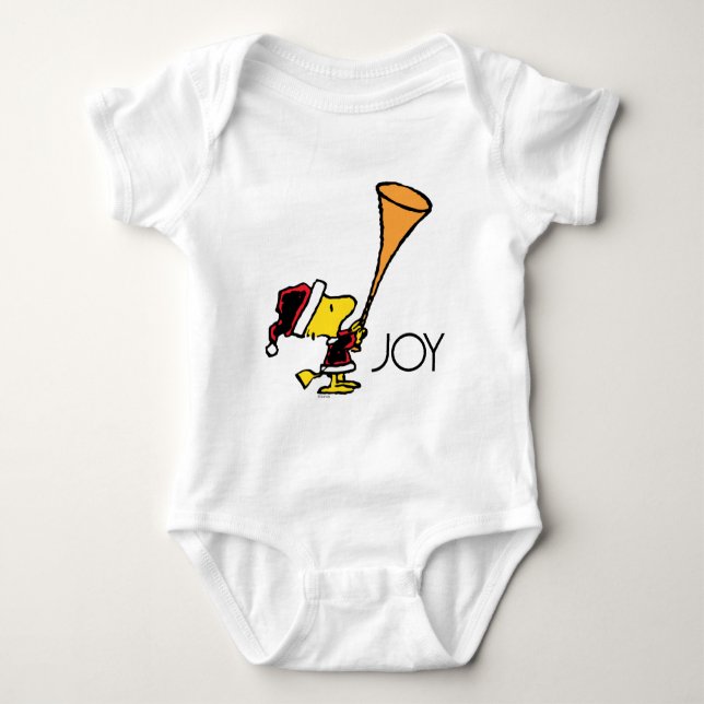Peanuts | Woodstock Santa Claus Baby Bodysuit (Front)