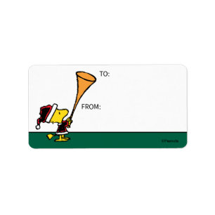Peanuts   Woodstock Santa Claus Gift Tag