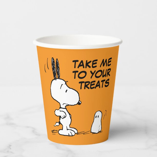 Peanuts | Woodstock Scares Snoopy Paper Cups (Front)
