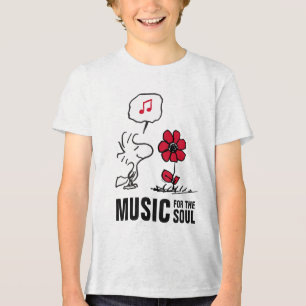 Peanuts Woodstock Smelling the Flowers Tri-Blend Shirt