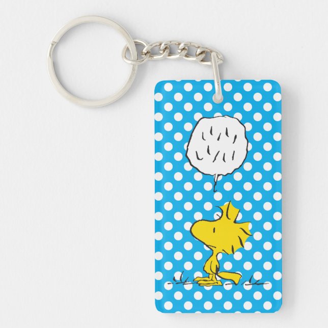 Peanuts | Woodstock Speaks & Polka Dots Key Ring (Front)