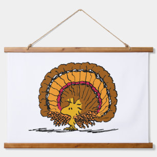 Peanuts   Woodstock Turkey Hanging Tapestry