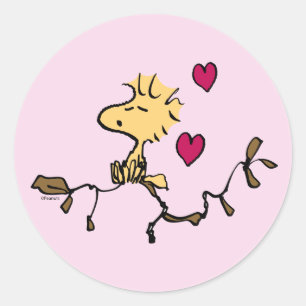 Peanuts   Woodstock Whistle Classic Round Sticker