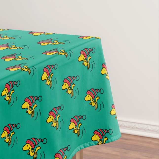 Peanuts | Woodstock Winter Beanie Cap Tablecloth (In Situ)