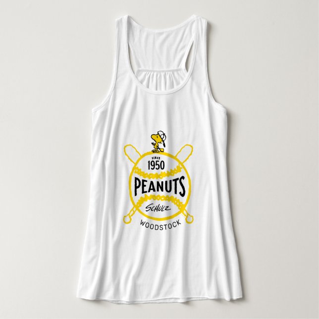 Peanuts | WoodstockPeanuts Baseball Since 1950 Singlet (Design Front)