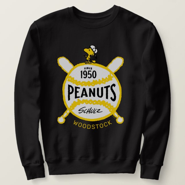 Peanuts | WoodstockPeanuts Baseball Since 1950 Sweatshirt (Design Front)