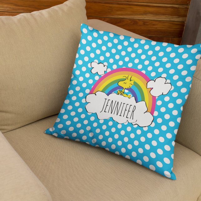 PEANUTS | Woodstock's Rainbow Polka Dots Cushion (Creator Uploaded)