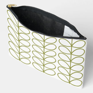Pear and white Linear Stem Slate Accessory Pouch