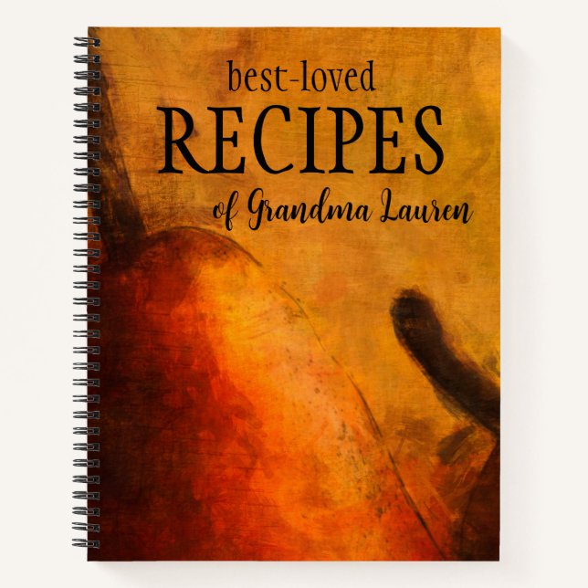 Pear Art Personalised Recipe Book (Front)