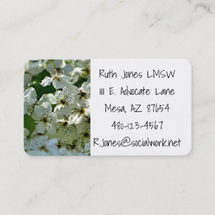 Pear Blossoms in bloom Business Card
