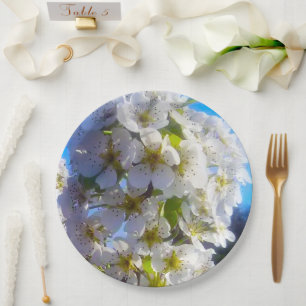  Pear Blossoms  Paper Plate