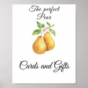 Pear Bridal shower Cards and Gifts Poster