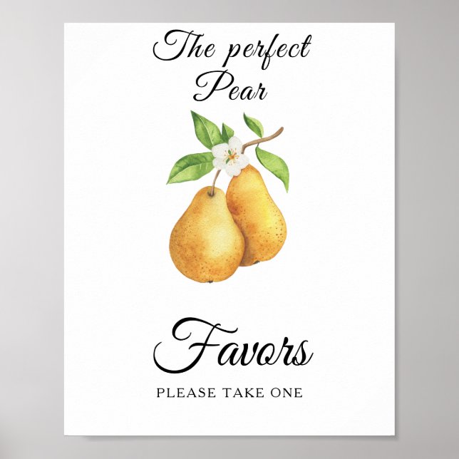 Pear bridal shower Favours please take one  Poster (Front)