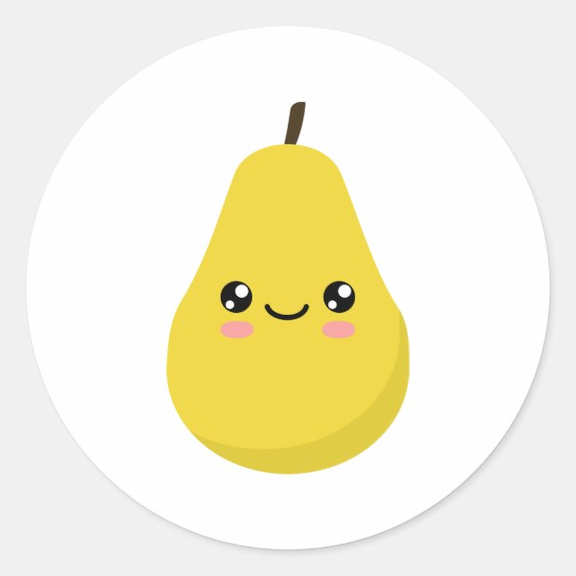 Pear Classic Round Sticker (Front)