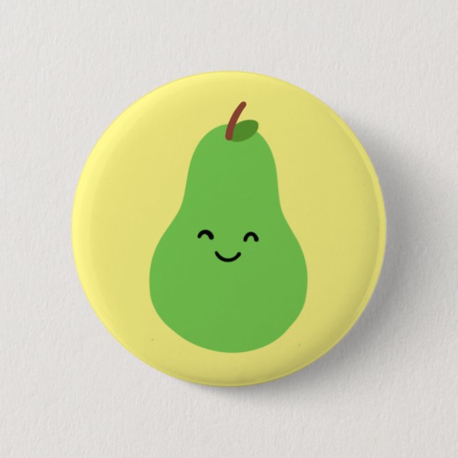 Pear Fruit Button (Front)